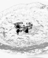 Black flower Ring