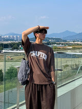 [A-T0239] チャプターダメージ半袖Tシャツ (3色)