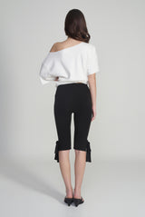 Candy Bow Capri Pants, Black