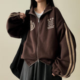 Dove Line Belt Track Two Way High Neck Zip-Up [Fleece]