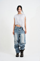 Bico Shirring Unbalance Top