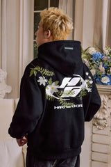 プラントエンブロイダードロゴフーディー