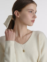 25FW★ Volume Square H BAR Necklace L