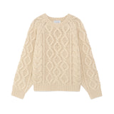Basic Cable Knitwear (Beige)