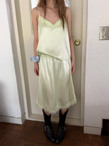  satin lace skirt 