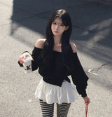 [Bellide made/waist reduction] クローゼット&スリットオフショルダー マンツーマン