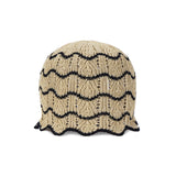 VA Label Wave Line Beanie / Beige