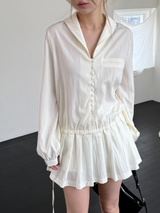pleats mini dress