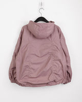 [MADE] Pained metal shirring balloon hood windbreaker two-way zip-up
