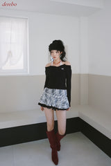 Halterneck Lace Layered Two-Piece Knitwear