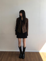 Rust Low-Rise Mini Skirt (2 colors)