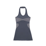 Layered heart halter dress 003