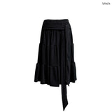 (2color) Tie Wrap Tiered Skirt