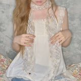 floral slim scarf yellow