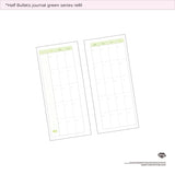 half Bullets journal green series
