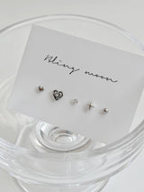 [5 set] heart and twinkle piercing set