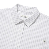 KIRSH プレーンストライプルーズフィットシャツ [WHITE]