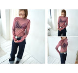 Kitsch Sheer Check Pattern Layered Top