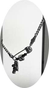 Cross pin necklace