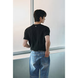 [Muscle fit] クールカーブハーフTシャツ(ブラック)