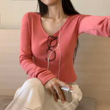 [BELLIDE MADE] Brin, slim U-neck long-sleeved T-shirt