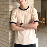 Essential Standard Short Sleeve Ringer T-shirt Cream