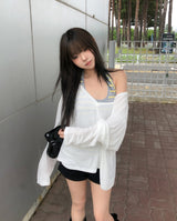 Beats Two-Button Deep V-Neck Long Sleeve