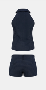 Lene Pinstripe Two Piece Set