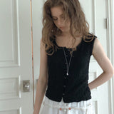 Fors sleeveless blouse (black)