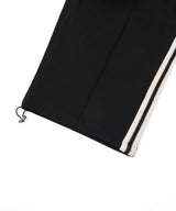 トラックラインピンタックスウェットパンツ - Black