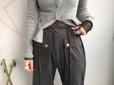Pocket Bootcut Pants