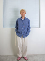 26ss Modern loosefit One pocket Check shirts 2color
