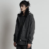 RIVET POCKET HOODIE ZIP-UP