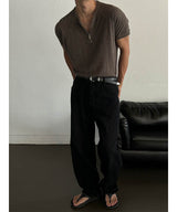 [4SEASON] Basic semi wide denim pants(3color)