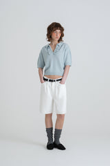Vanilla frill knit_skyblue