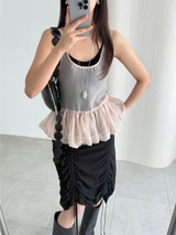 organza balloon blouse (3color)