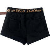 Leopard belt & brushed short pants SET (3 colors)