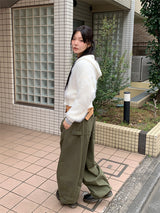 バルーンスナップワイドパンツ(3C)