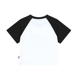 バットラグランクロップTシャツ_ホワイト