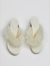 FLUFFY STRAP FLIP-FLOPS