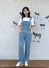 EMBROIDERY OVERALL DENIM PANTS code 25011