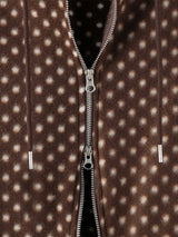 Dot fleece hood zip-up