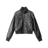 Brick Shade Faux Leather Jacket 233426801