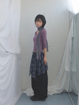 U-Neck Three-Quarter Slim Line Cotton Top