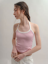 Ribbed Halter Top_Pink