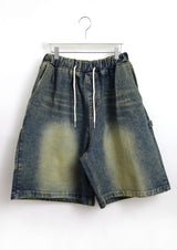Dirty Wash Bermuda Denim pants