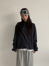 Pub Diagonal Knit Hood Zip-Up