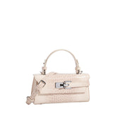 Crocodile Leather Square Shoulder Crossbody Bag