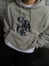 Denim stage fleece hoodie