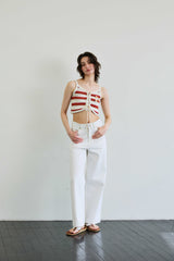 MIMI STRIPE SLEEVELESS / RED